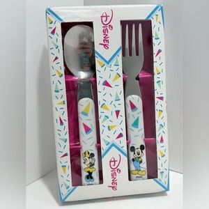 Disney Kids Mickey & Minnie Cutlery Set NOS NEW